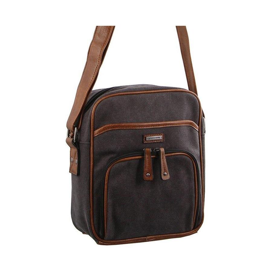 Pierre Cardin Hadley Canvas Crossbody Bag Black Black