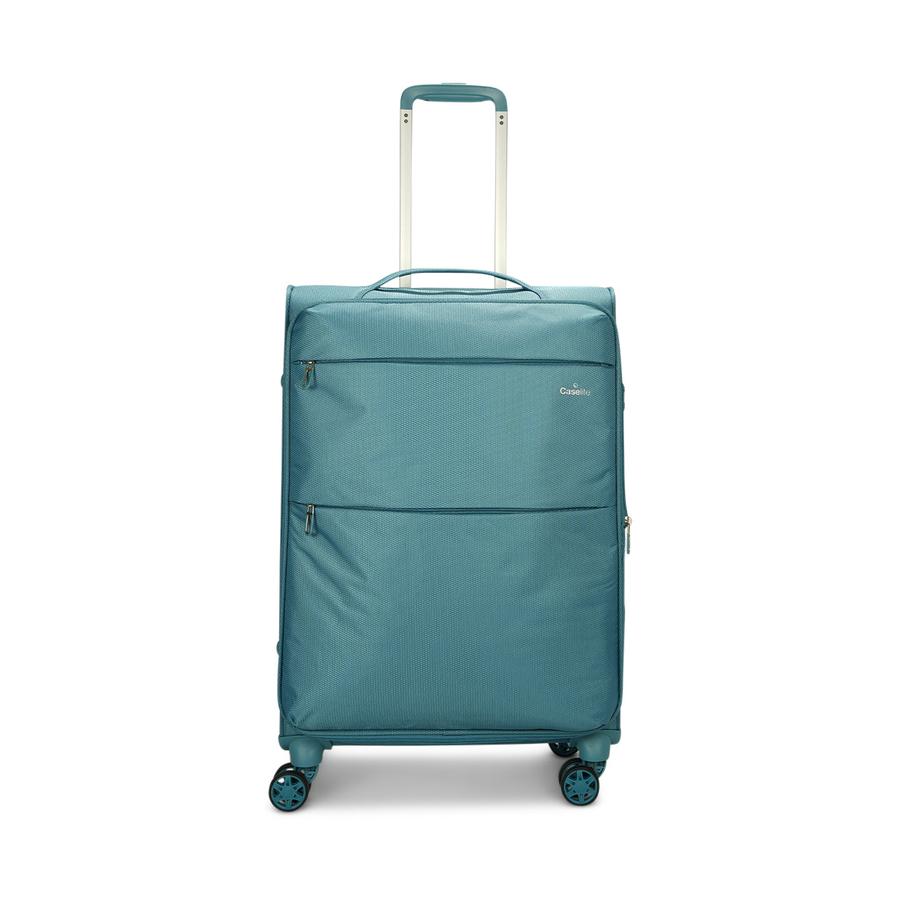 Caselite Ultra 69cm Softside Checked Suitcase & Laptop Bag Set Teal Teal