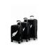 Caselite NZ Fern 56cm, 67cm & 77cm Hardside Luggage Set Black