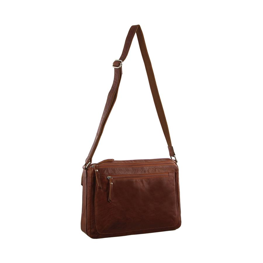 Milleni Caroline Women's Leather Crossbody Bag Chestnut Chestnut
