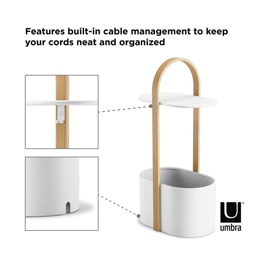 Umbra Bellwood Storage Table White/Natural White/Natural
