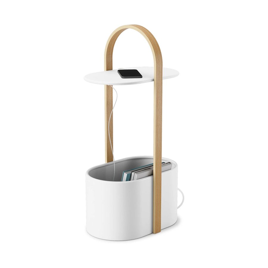 Umbra Bellwood Storage Table White/Natural White/Natural