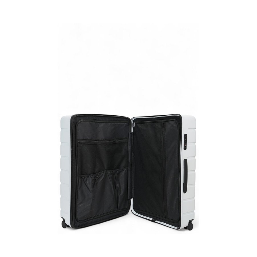 Explorer Arlo Pro 75cm Hardside Expandable Checked Suitcase White White