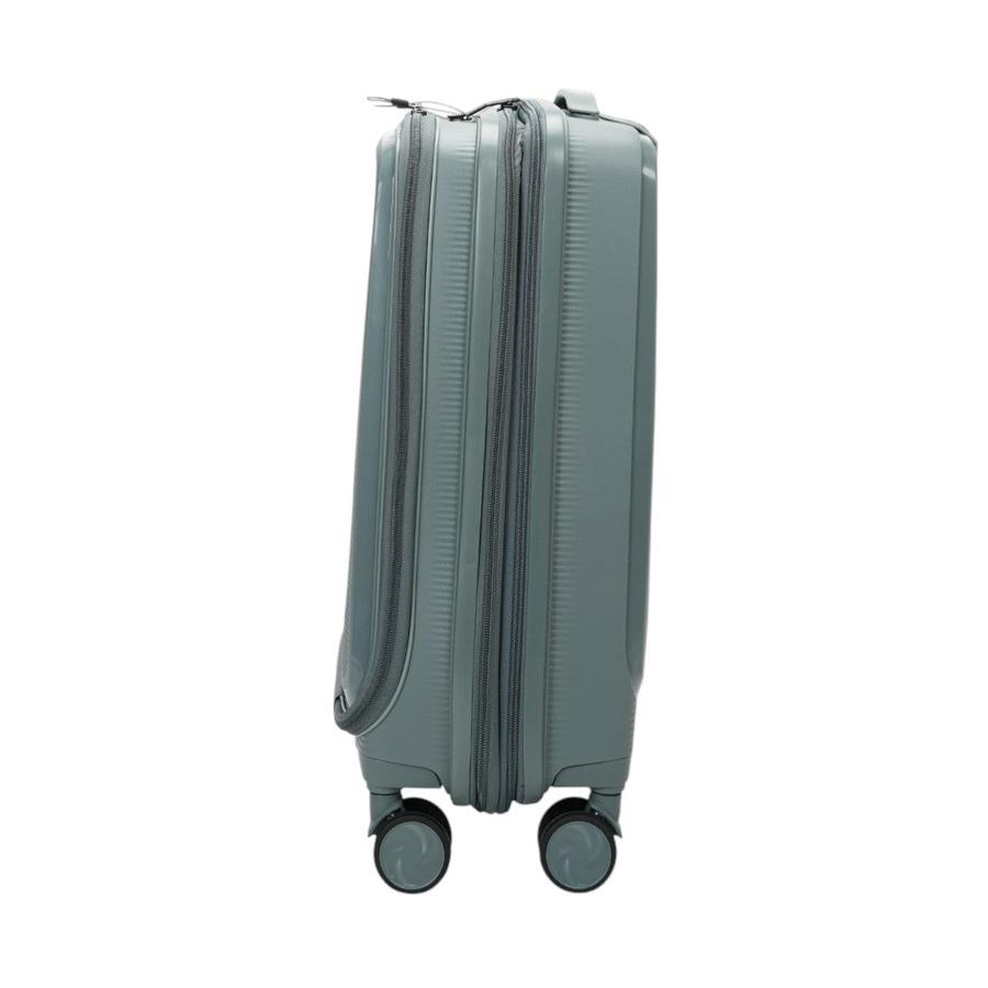 Caselite Venture 57cm Top Open Hardside Carry-On Suitcase Grey Green Grey Green