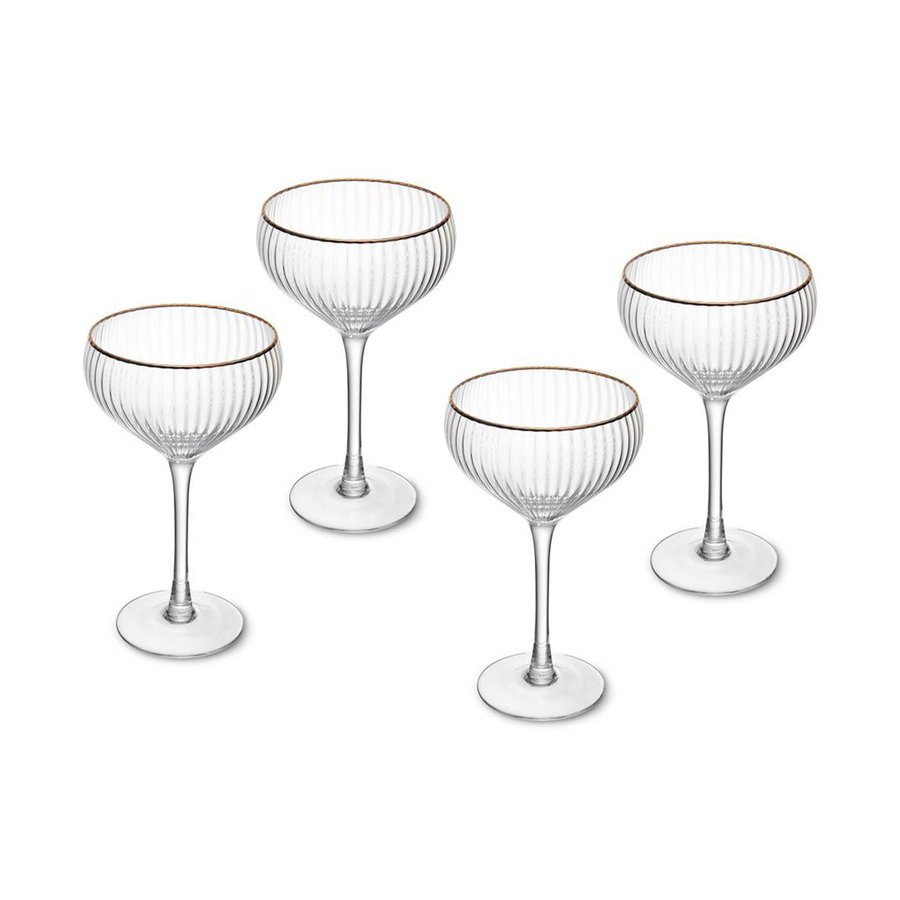 Mikasa Sorrento 350ml Crystal Coupe Glasses (Set of 4) Clear Clear