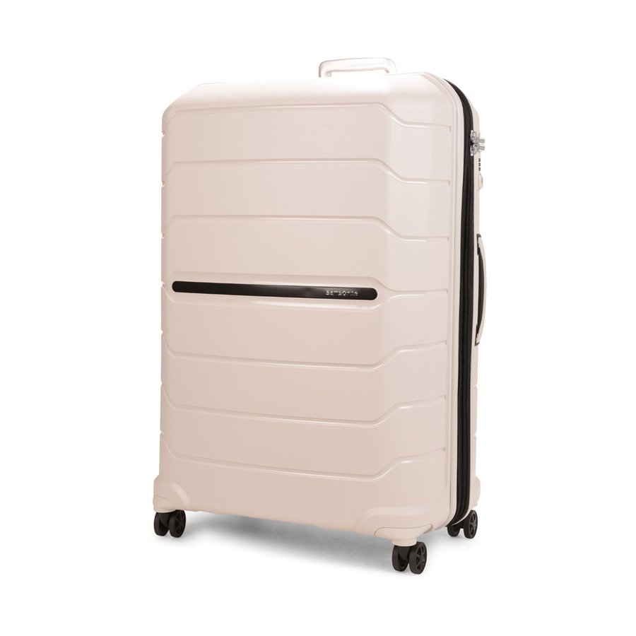Samsonite Oc2lite 81cm Hardside Checked Suitcase Off-White Off-White