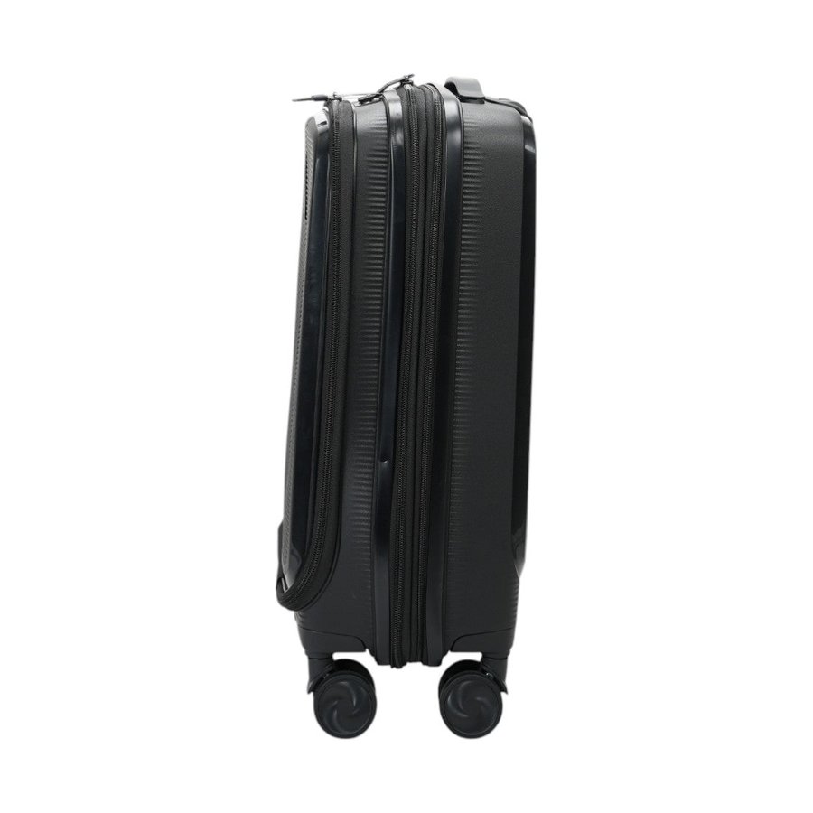 Caselite Venture 57cm Top Open Hardside Carry-On Suitcase Black Black