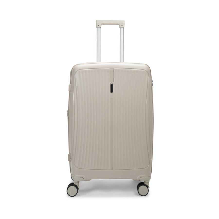 Caselite Quest 65cm Hardside Checked Suitcase Beige Beige