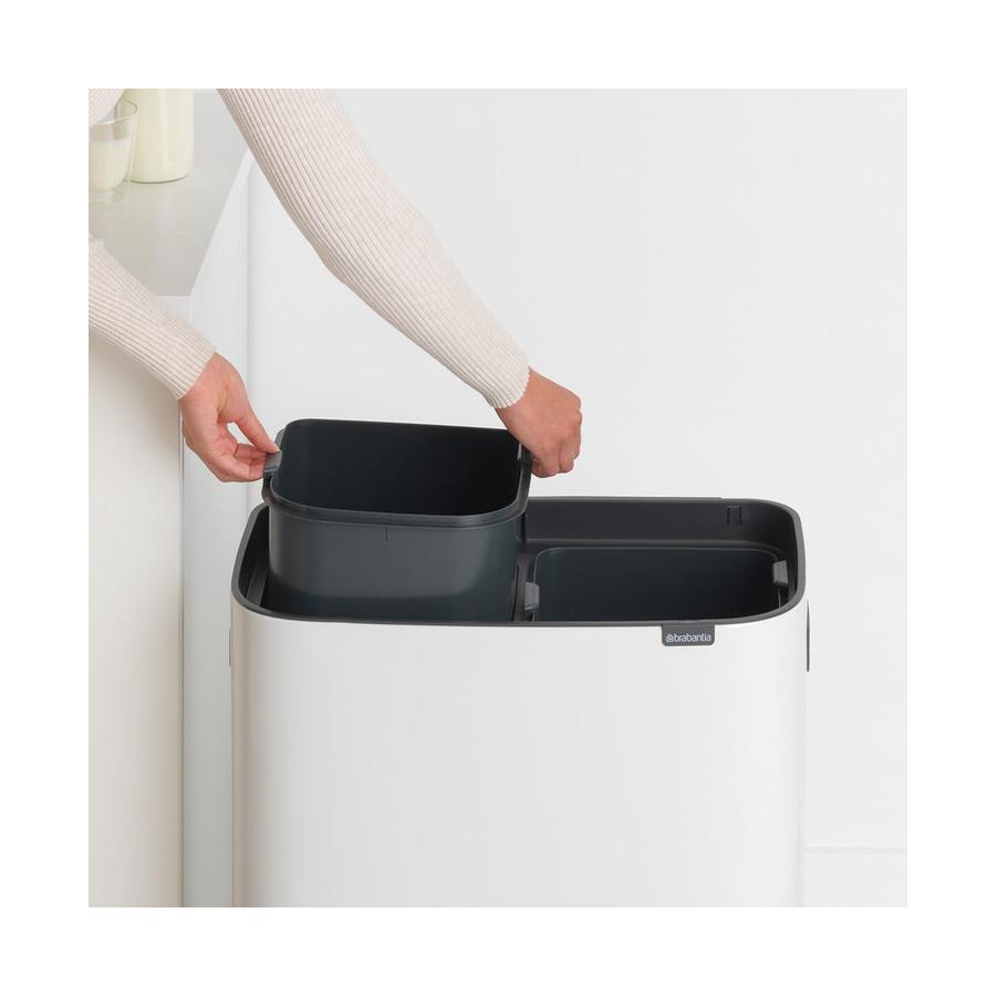 Brabantia Bo Touch Bin (2 x 30L) White White