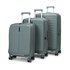 Caselite Venture 57cm, 66cm & 76cm Top Open Hardside Luggage Set Grey Green