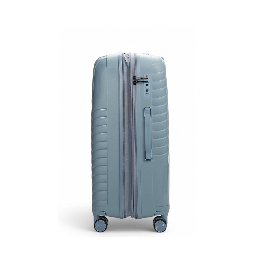 Nomad Journey 75cm Hardside Checked Suitcase Steel Blue Steel Blue