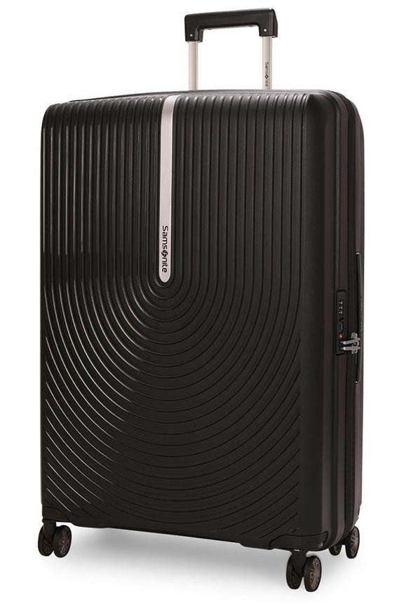 Samsonite Hi-Fi 75cm Hardside Checked Suitcase Black