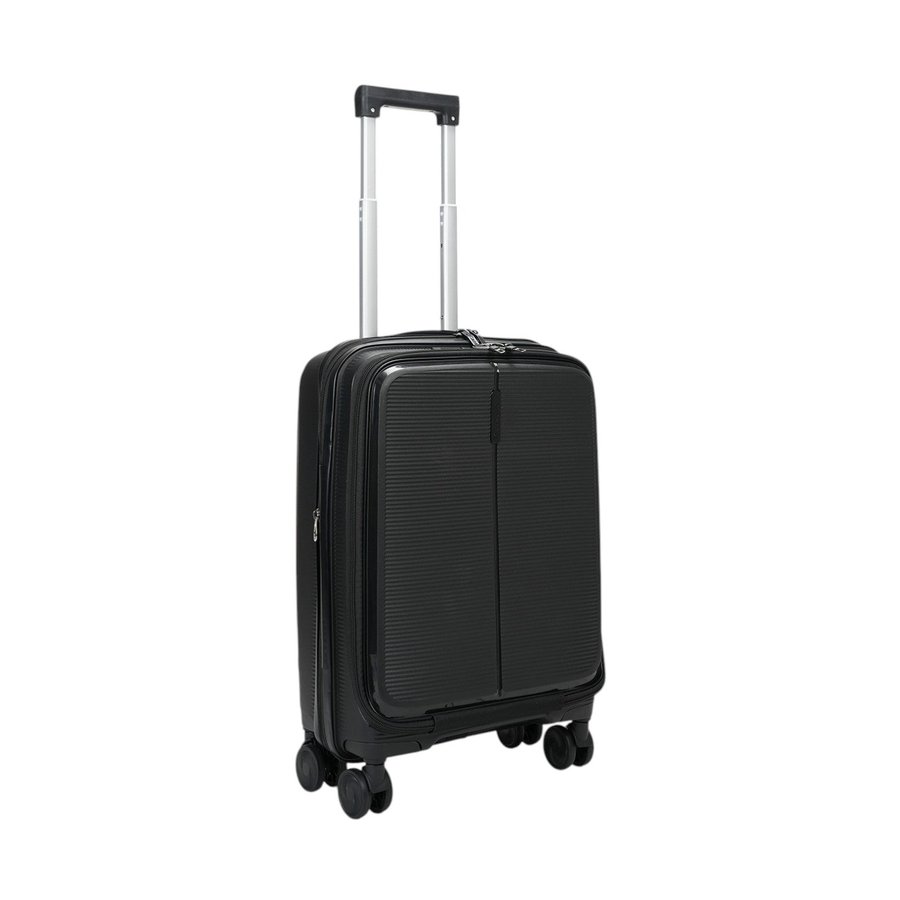 Caselite Venture 57cm Top Open Hardside Carry-On Suitcase Black Black