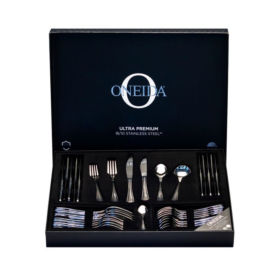 Oneida New Rim 42 Piece Cutlery Set Stainless Steel Stainless Steel