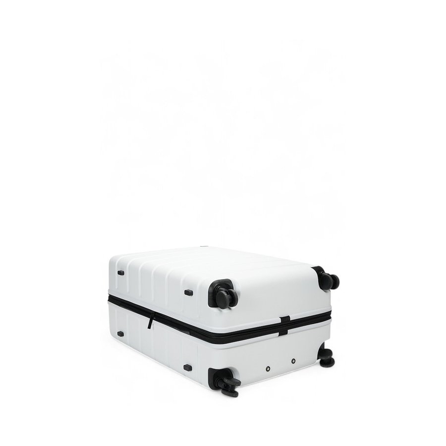 Explorer Arlo Pro 75cm Hardside Expandable Checked Suitcase White White