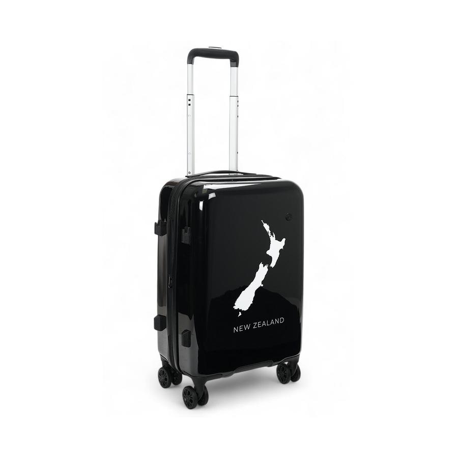 Caselite NZ Map/Kiwi 56cm & 77cm Hardside Luggage Set Black Black