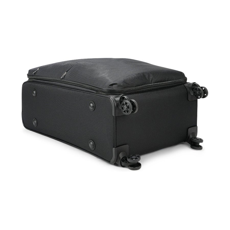 Caselite Ultra 80cm Softside Checked Suitcase & Laptop Bag Set Black Black