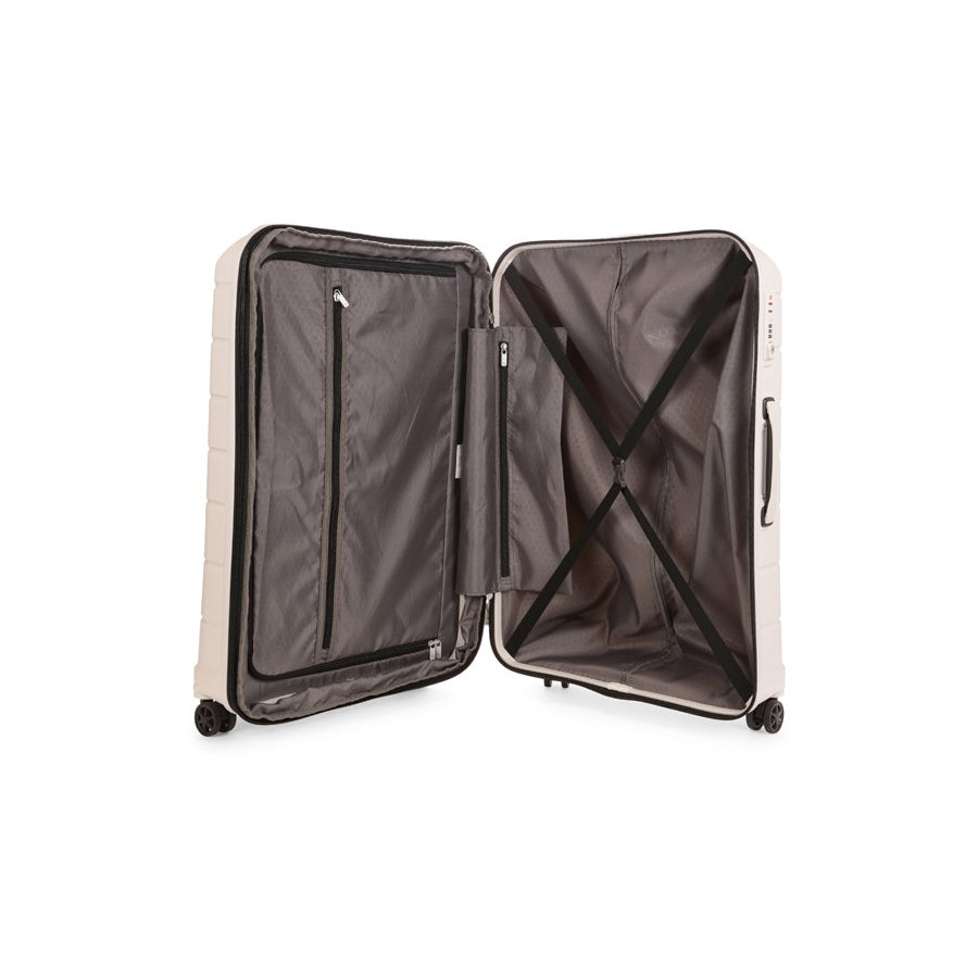 Samsonite Oc2lite 75cm Hardside Checked Suitcase Off-White Off-White