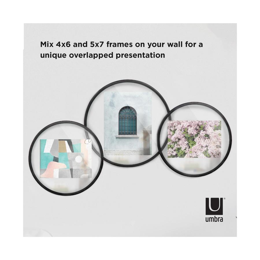 Umbra Infinity Floating Round Picture Frame - 13cm x 18cm Black Black