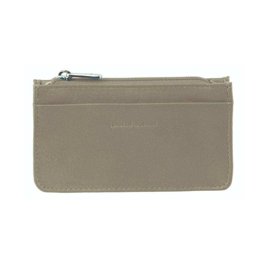 Pierre Cardin Nova Italian Leather Coin Purse Taupe Taupe