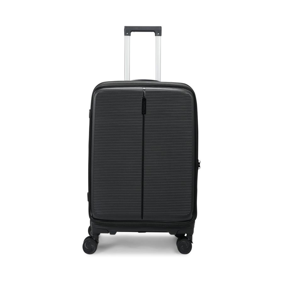 Caselite Venture 57cm & 66cm Top Open Hardside Luggage Set Black Black