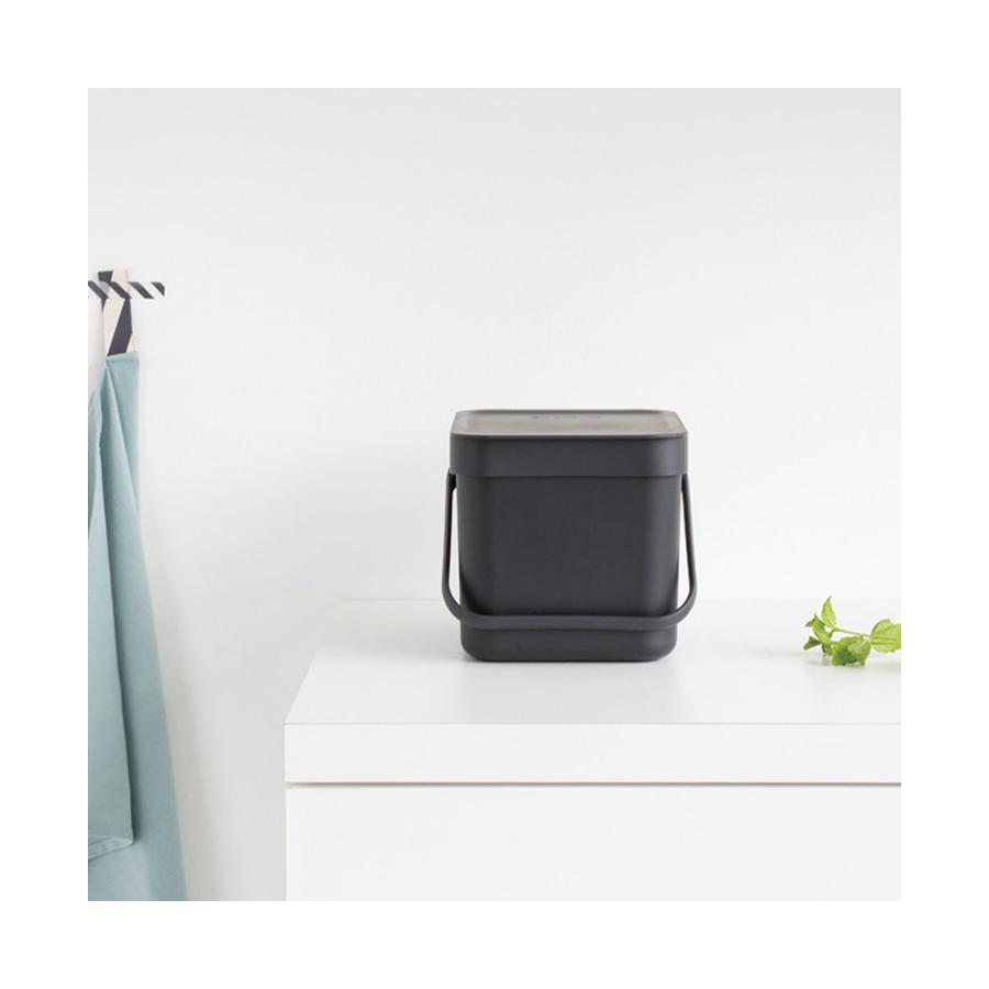 Brabantia Sort & Go Waste Bin (6L) Grey Grey