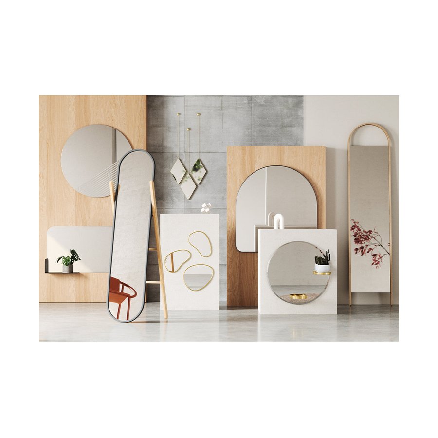 Umbra Bellwood Leaning Mirror (193cm x 45cm) Black Black