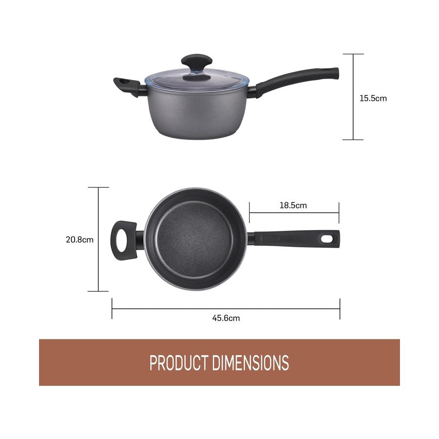 Essteele Per Benessere Covered Saucepan 20cm/2.9L Grey Grey