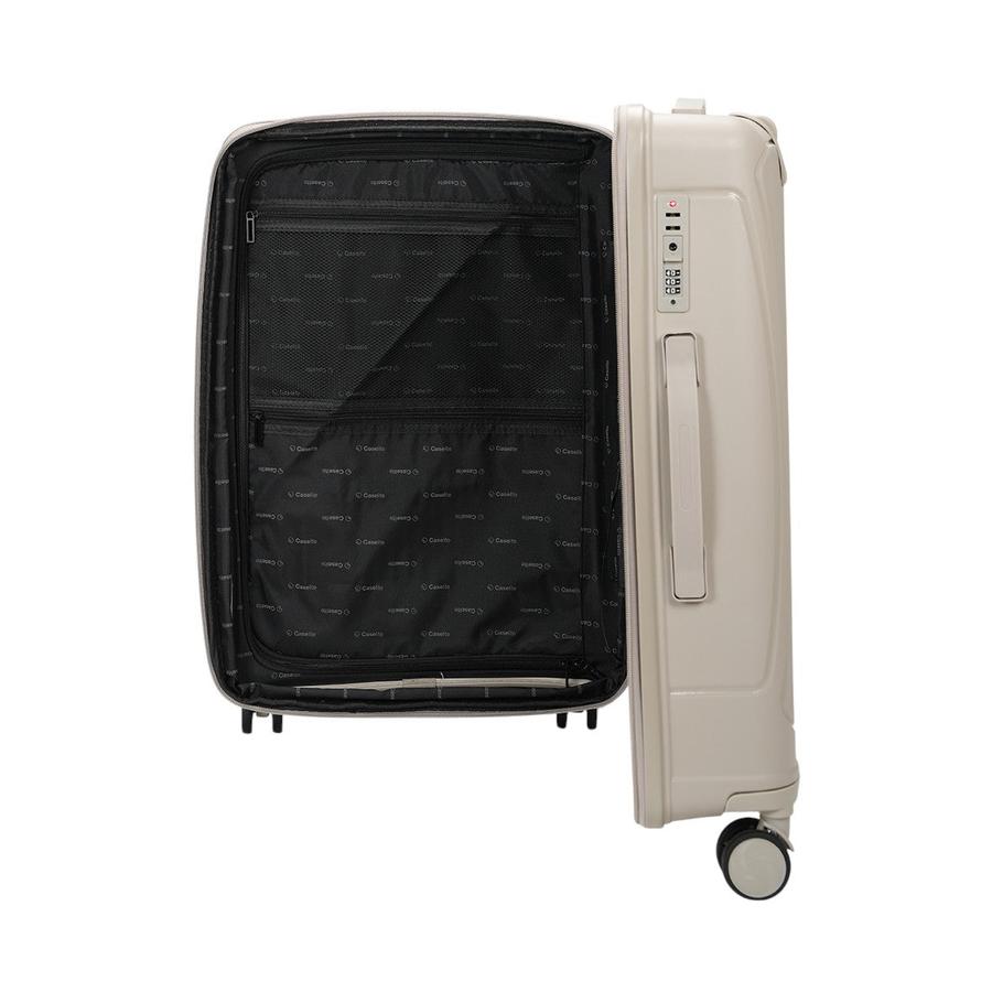 Caselite Quest 65cm Hardside Checked Suitcase Beige Beige