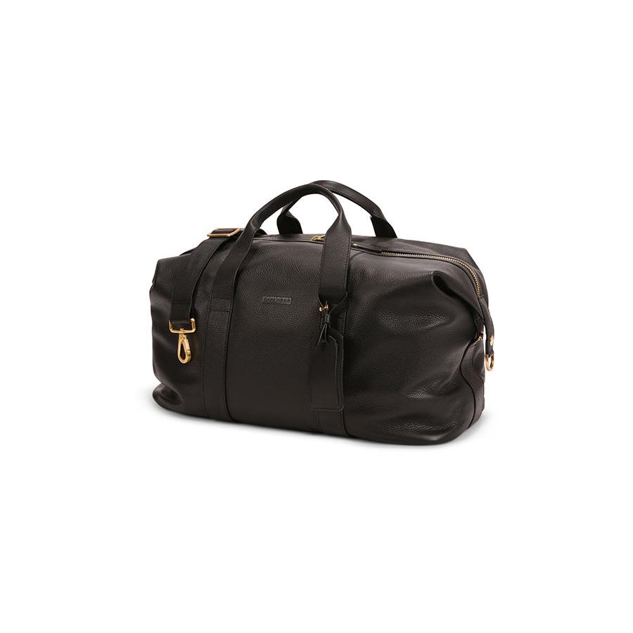 Explorer Weekender Leather Duffle Black Black