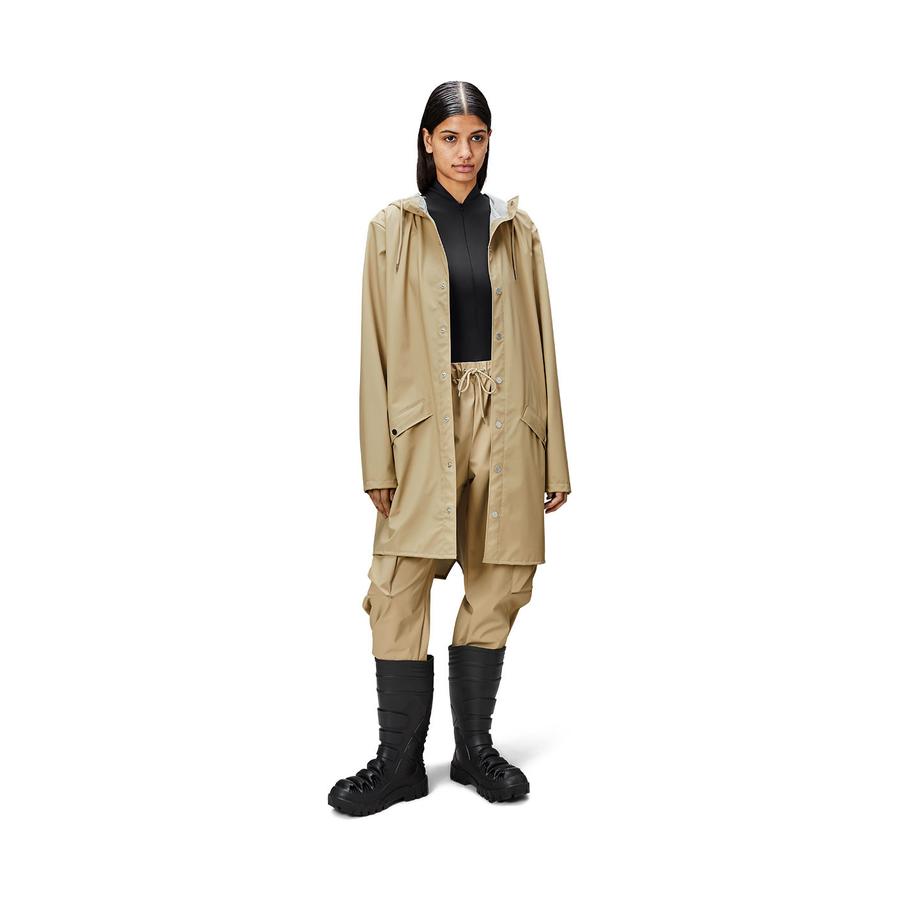 Rains Long Jacket Sand XS