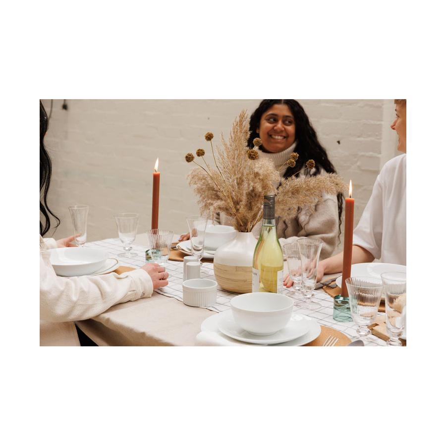 Mikasa Chalk 12-Piece Porcelain Dinner Set White White