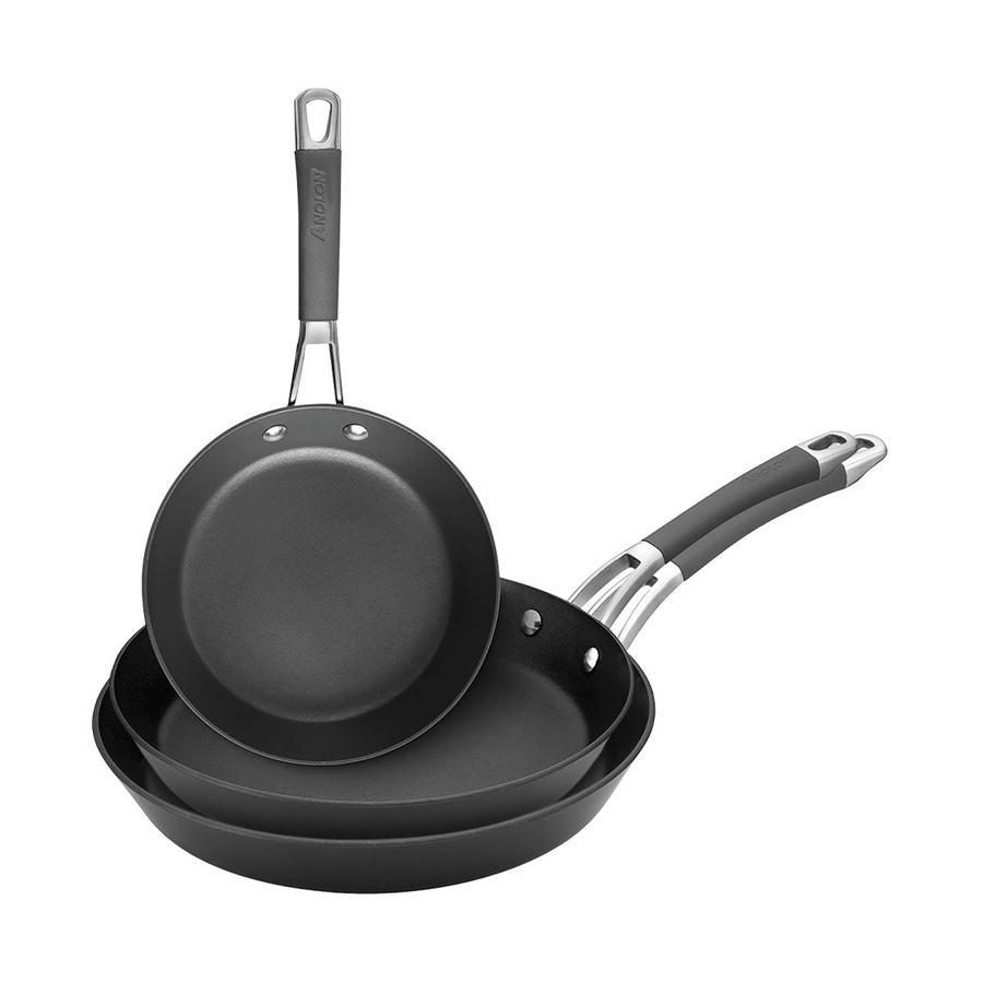 Anolon Endurance+ 20cm, 24cm & 28cm Skillet Set Black Black