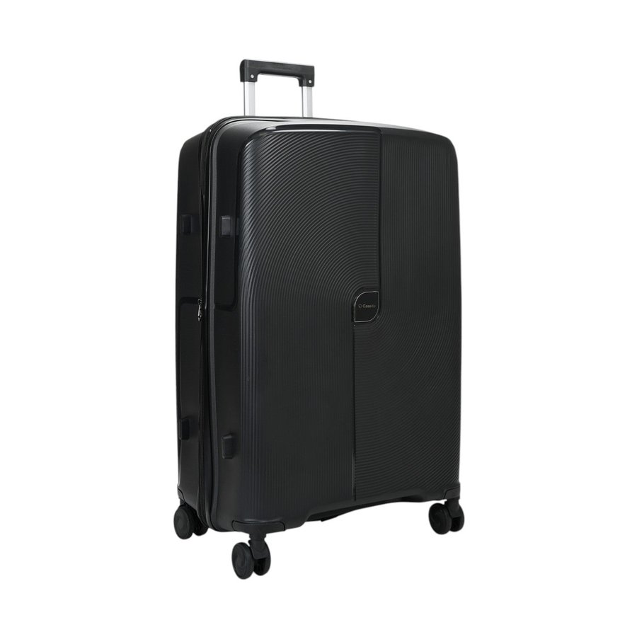 Caselite Aero 75cm Hardside Checked Suitcase Black Black