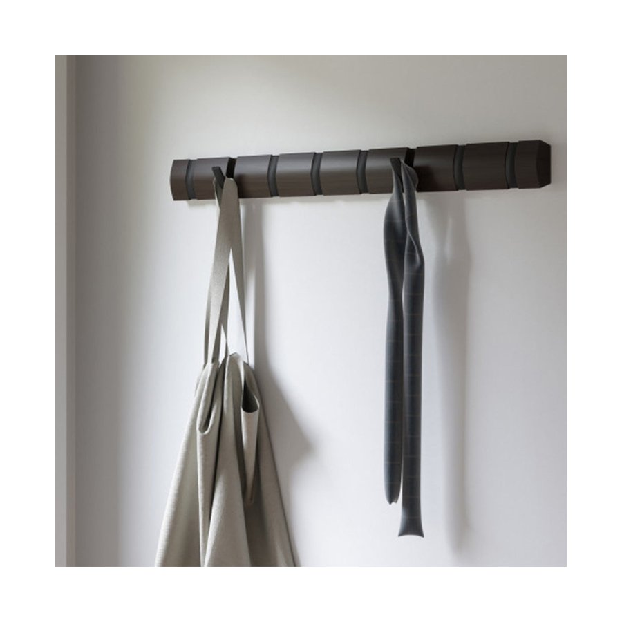 Umbra Flip 8 Wall Mounted Hook Black/Walnut Black/Walnut
