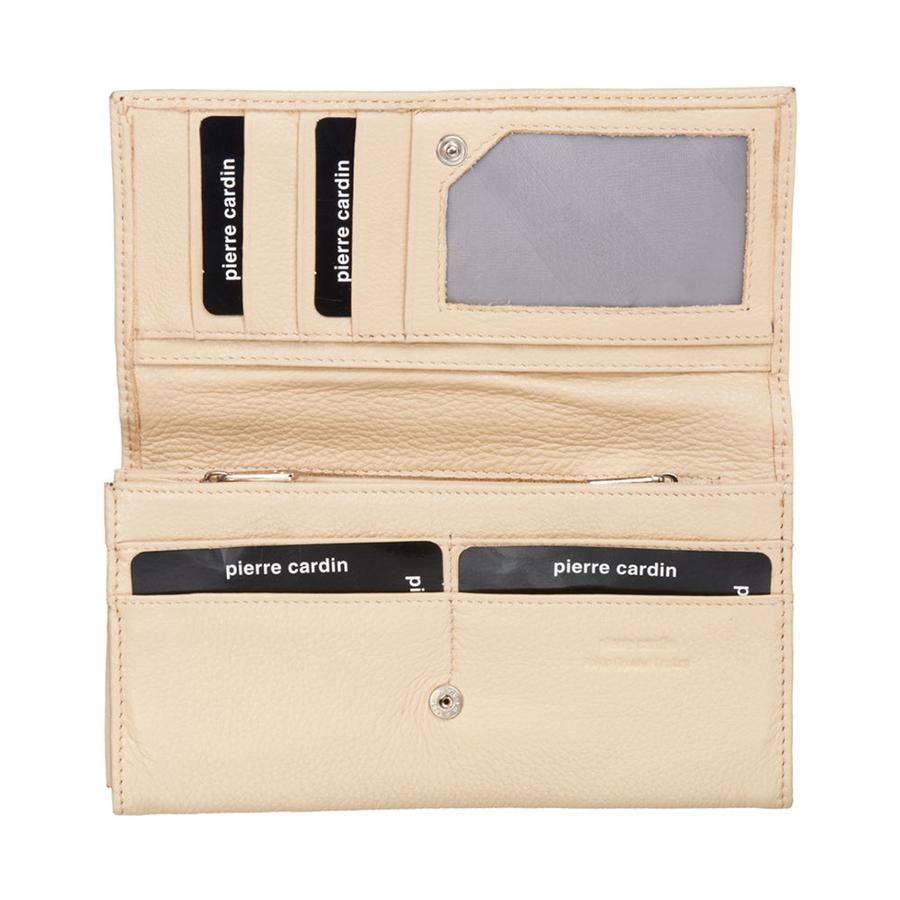 Pierre Cardin Nora Ladies Italian Leather RFID Wallet Bone Bone