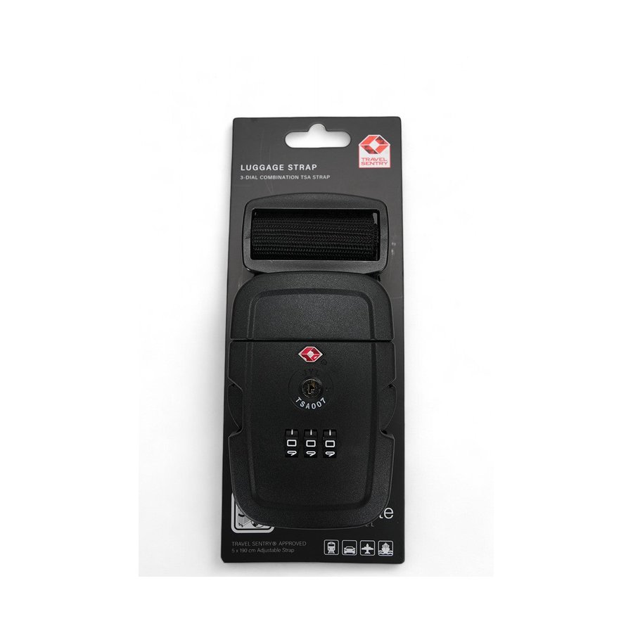 Caselite TSA Luggage Strap Black Black