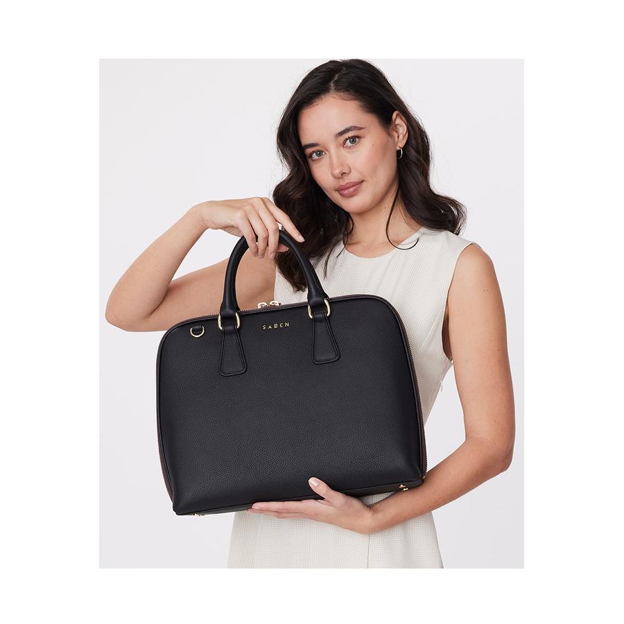Saben Parker Briefcase Black Black