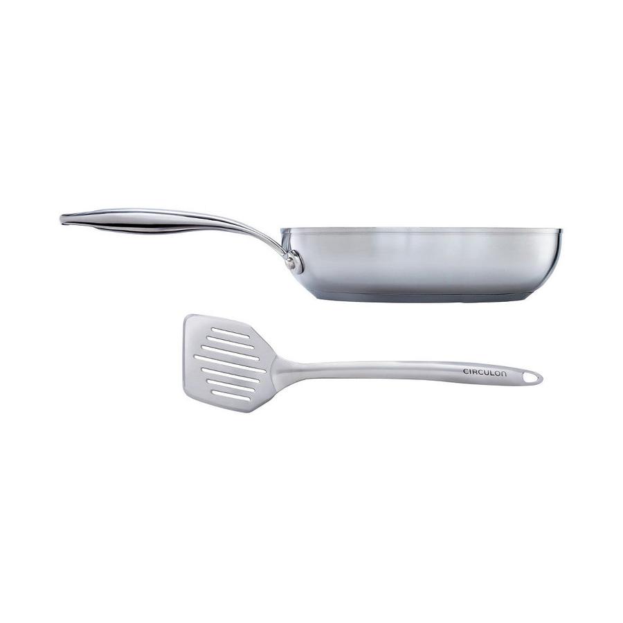 Circulon SteelShield S-Series 24cm Frying Pan w Slotted Turner Stainless Steel Stainless Steel