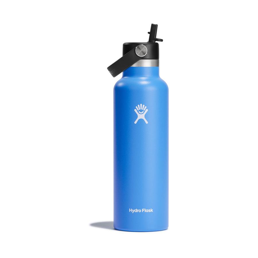 Hydro Flask 21oz (621ml) Standard Mouth Drink Bottle w/ Flex Straw Cap Cascade Cascade