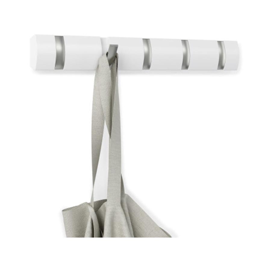 Umbra Flip 5 Wall Mounted Hook White White