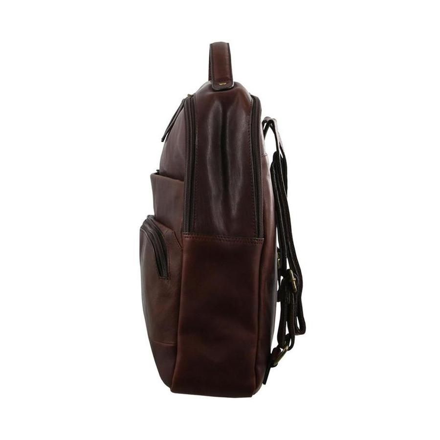 Pierre Cardin Quinn Rustic Leather 15" Laptop Backpack Chestnut Chestnut