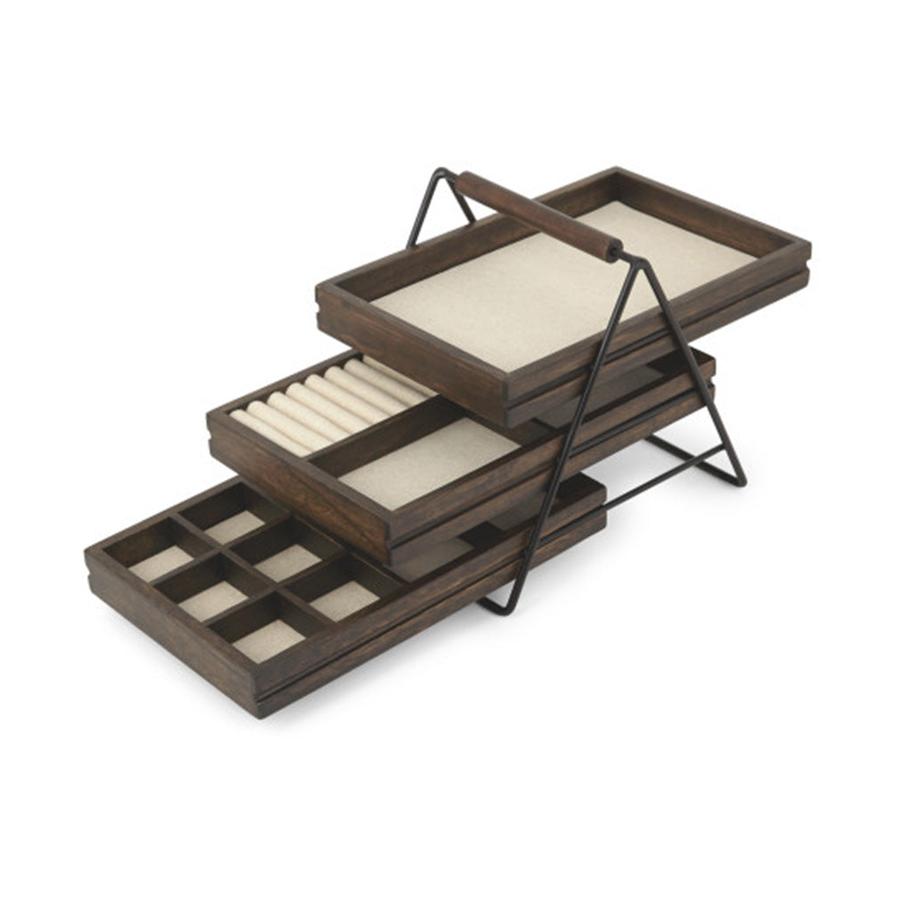 Umbra Terrace Jewellery Tray Black/Walnut Black/Walnut