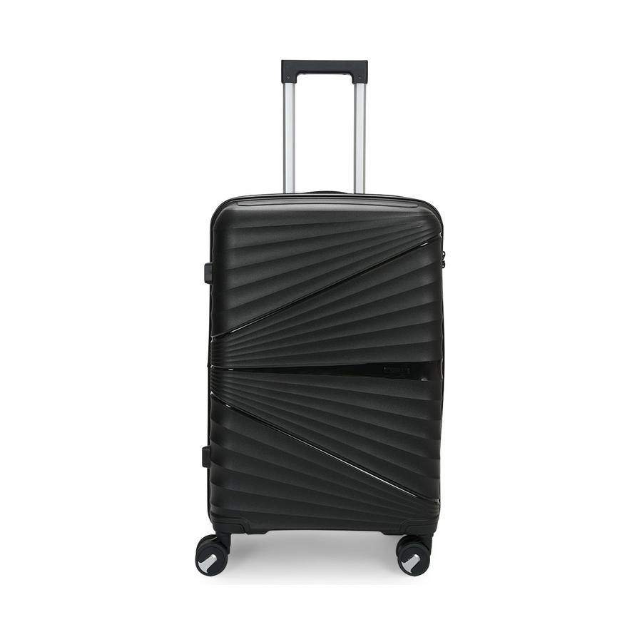 Nomad Aspire 65cm Hardside Checked Suitcase Black Black