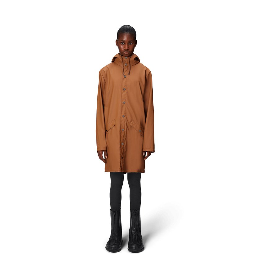 Rains Long Jacket Rust M