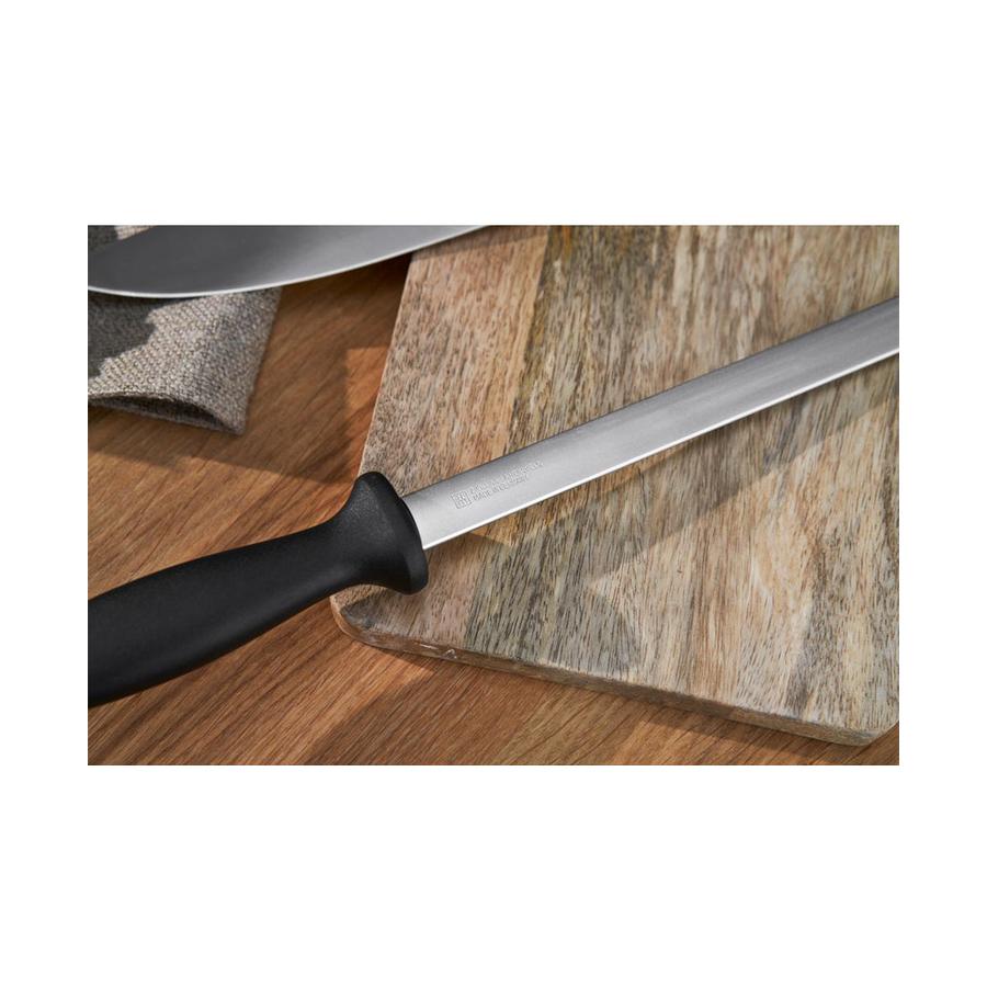 Zwilling Oval 26cm Diamond Coated Sharpening Steel Black Black