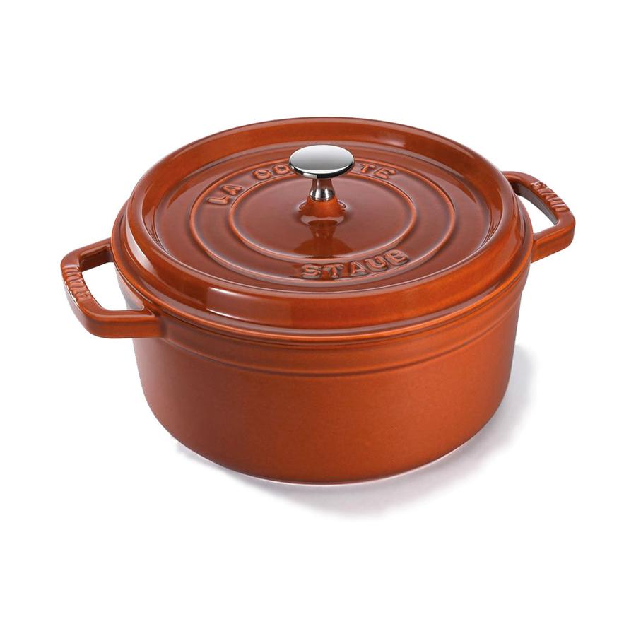 Staub 28cm (6.7L) Round Cocotte Cinnamon Cinnamon