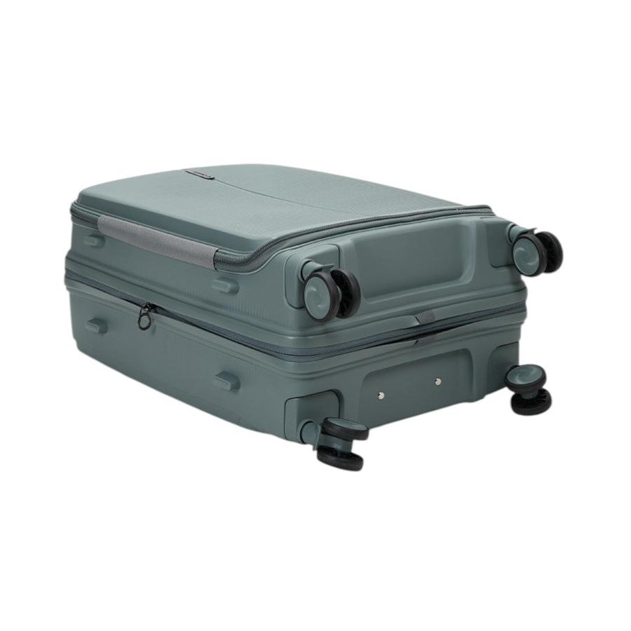 Caselite Venture 66cm Top Open Hardside Checked Suitcase Grey Green Grey Green