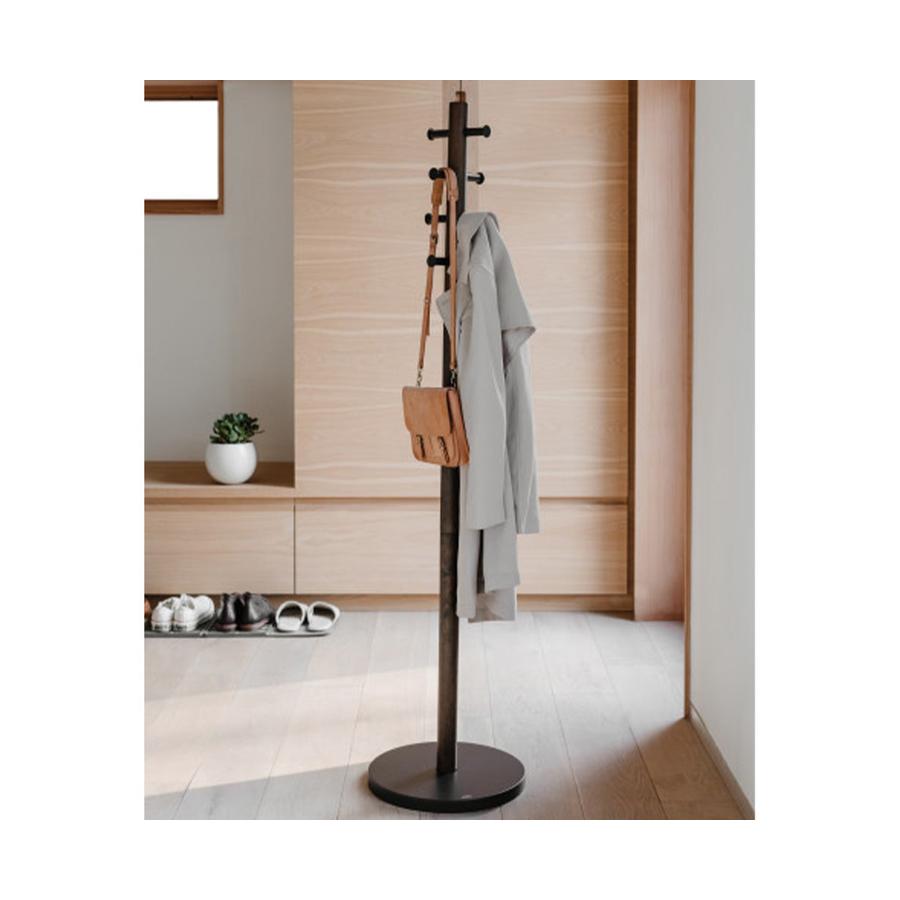 Umbra Pillar Coat Rack Black/Walnut Black/Walnut