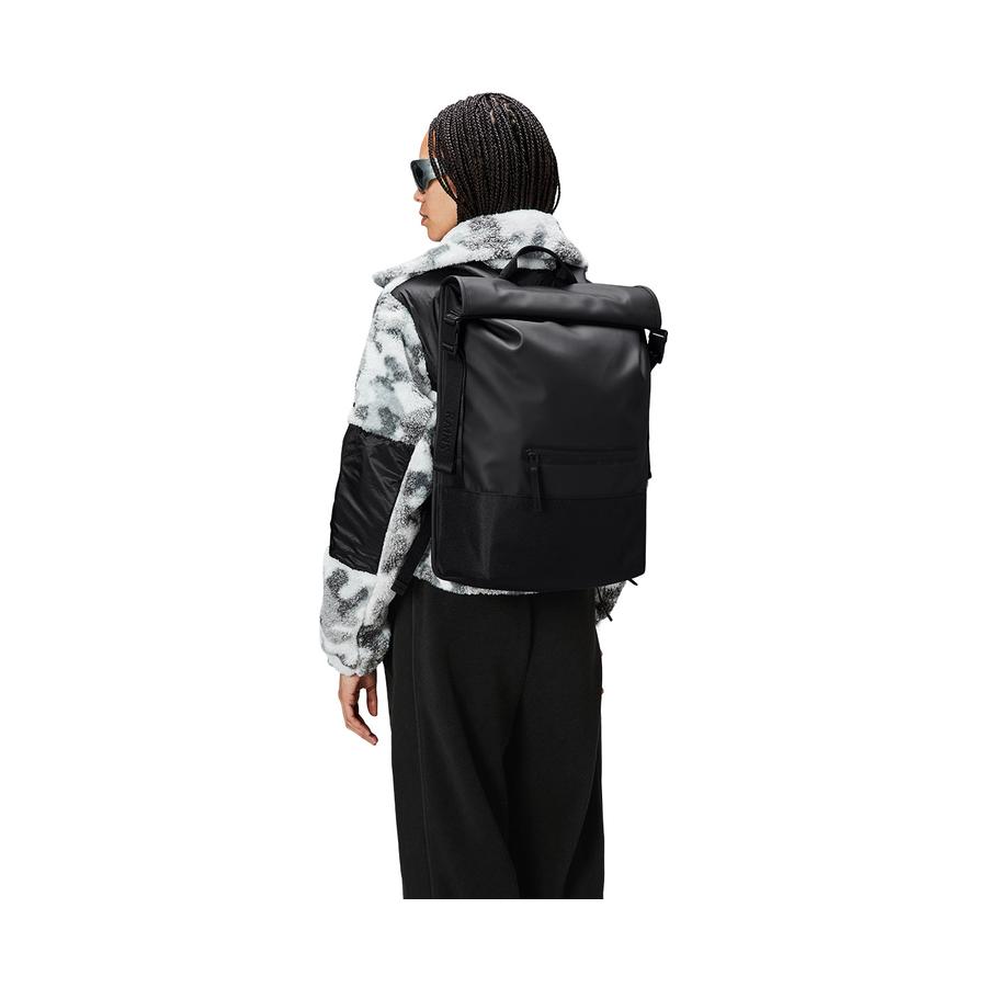 Rains Trail Rolltop Backpack Black Black